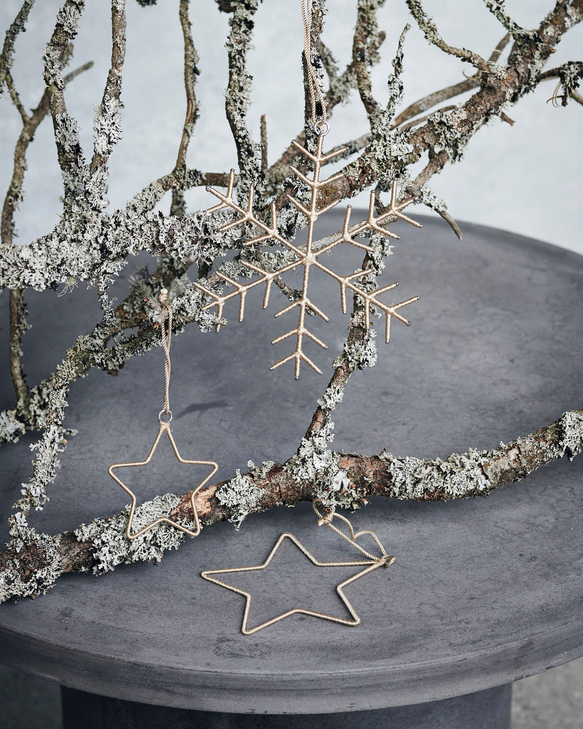 House Doctor Ornament Snowflakes&Stars Gold