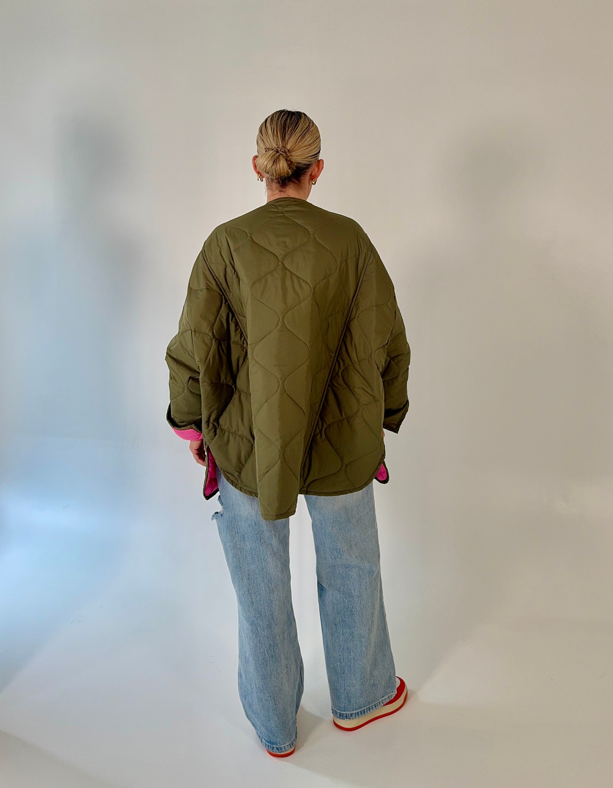 Jacke Oversize Khaki Pink