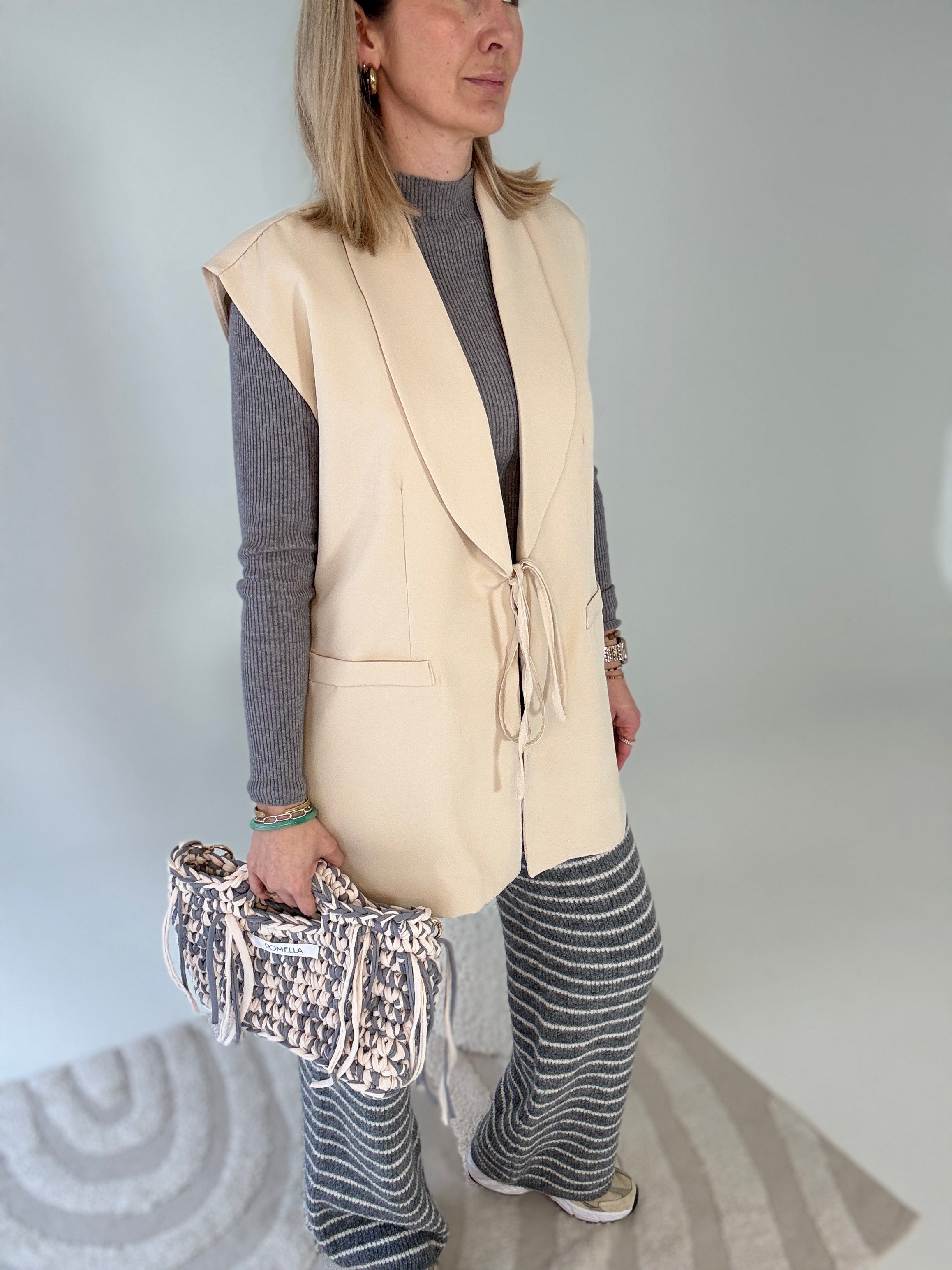 Ärmellose Blazer Weste