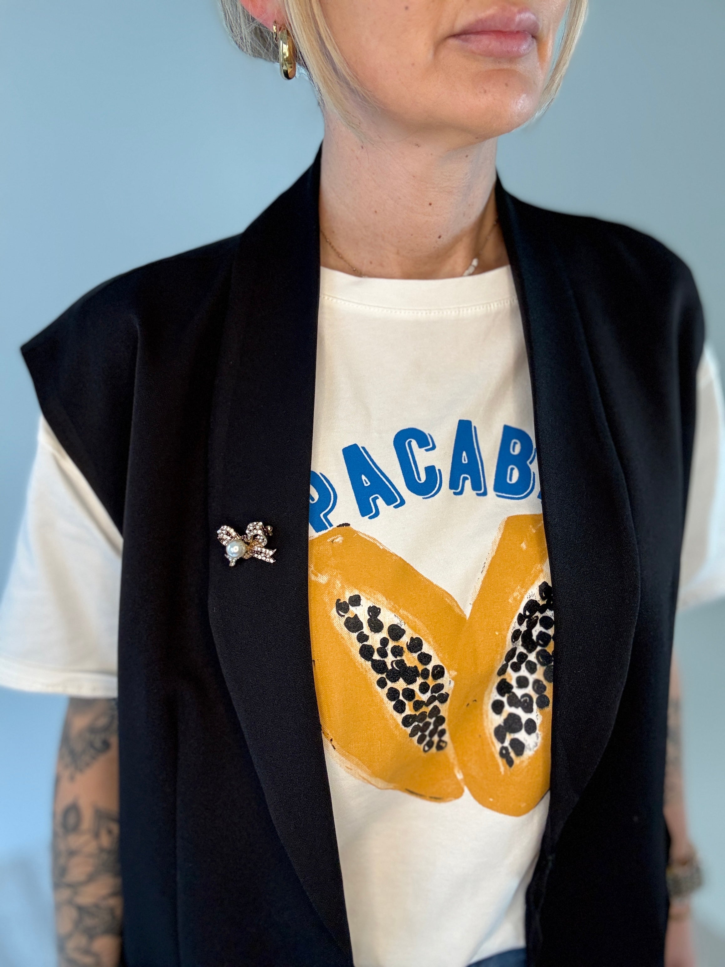 Ärmellose Blazer Weste