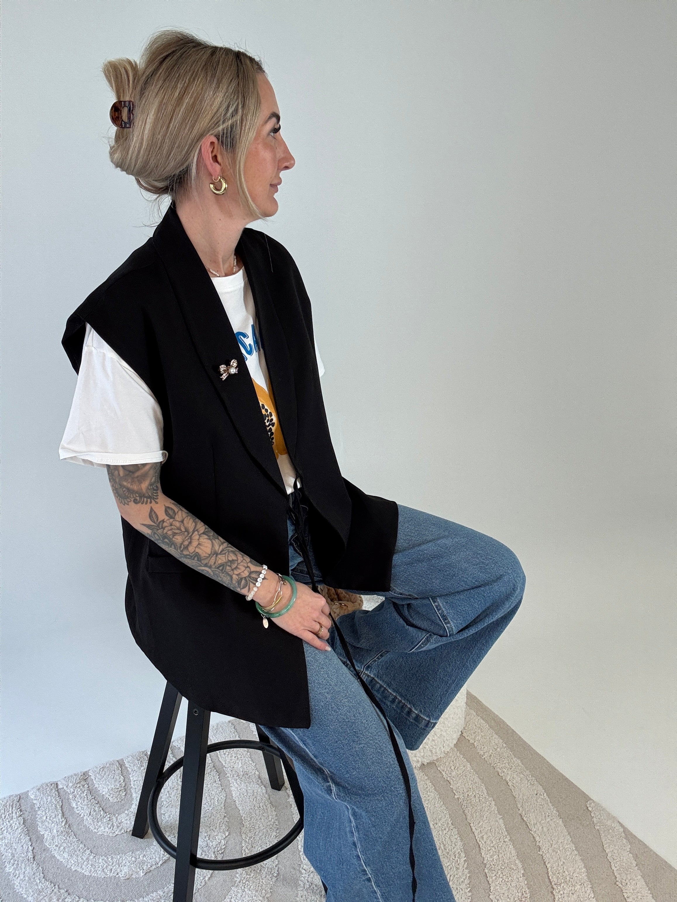 Ärmellose Blazer Weste