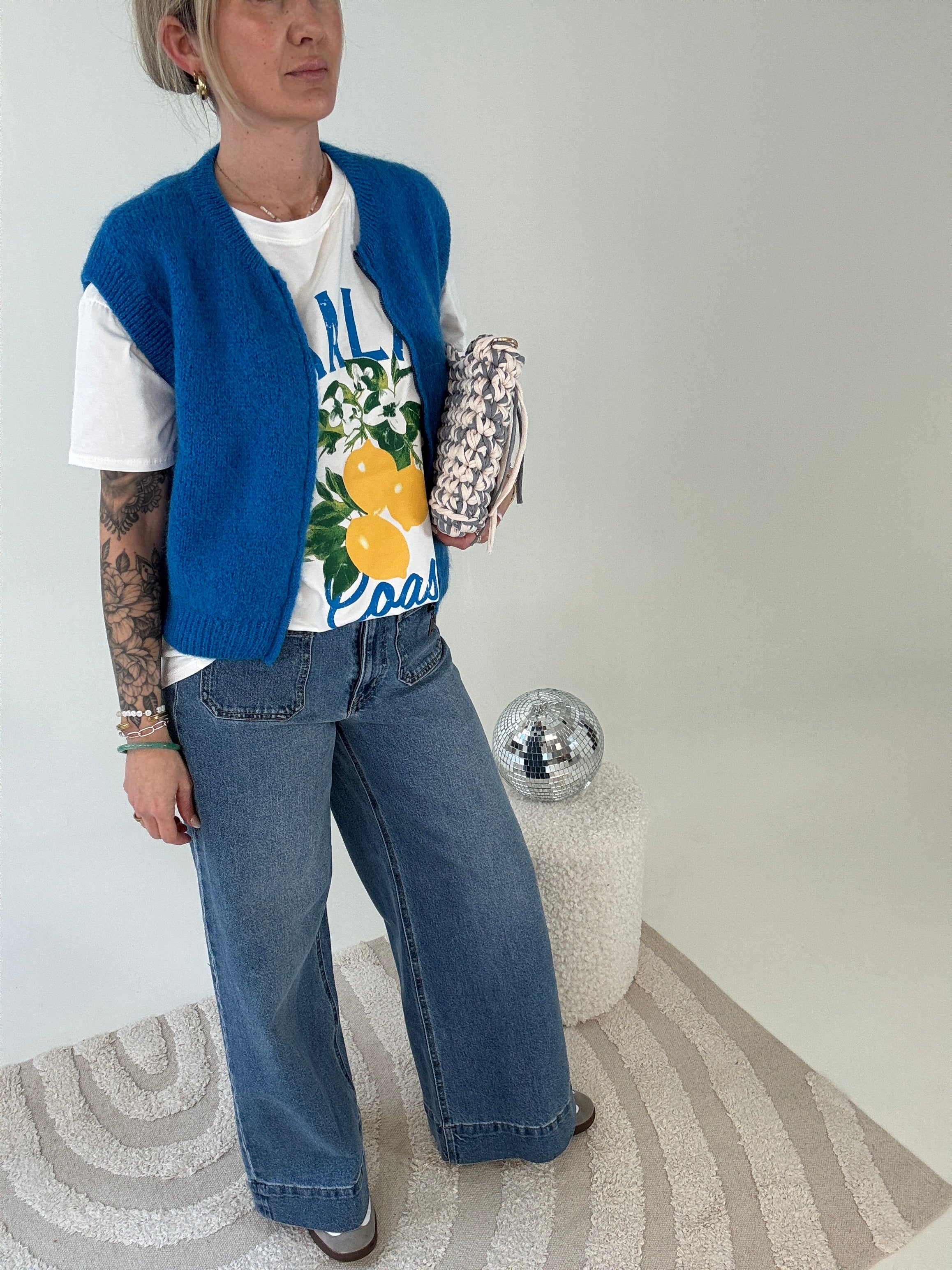 Ärmellose Weste Mohair