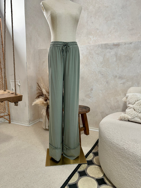 Leichte Sommerhose Khaki mit Gummibund