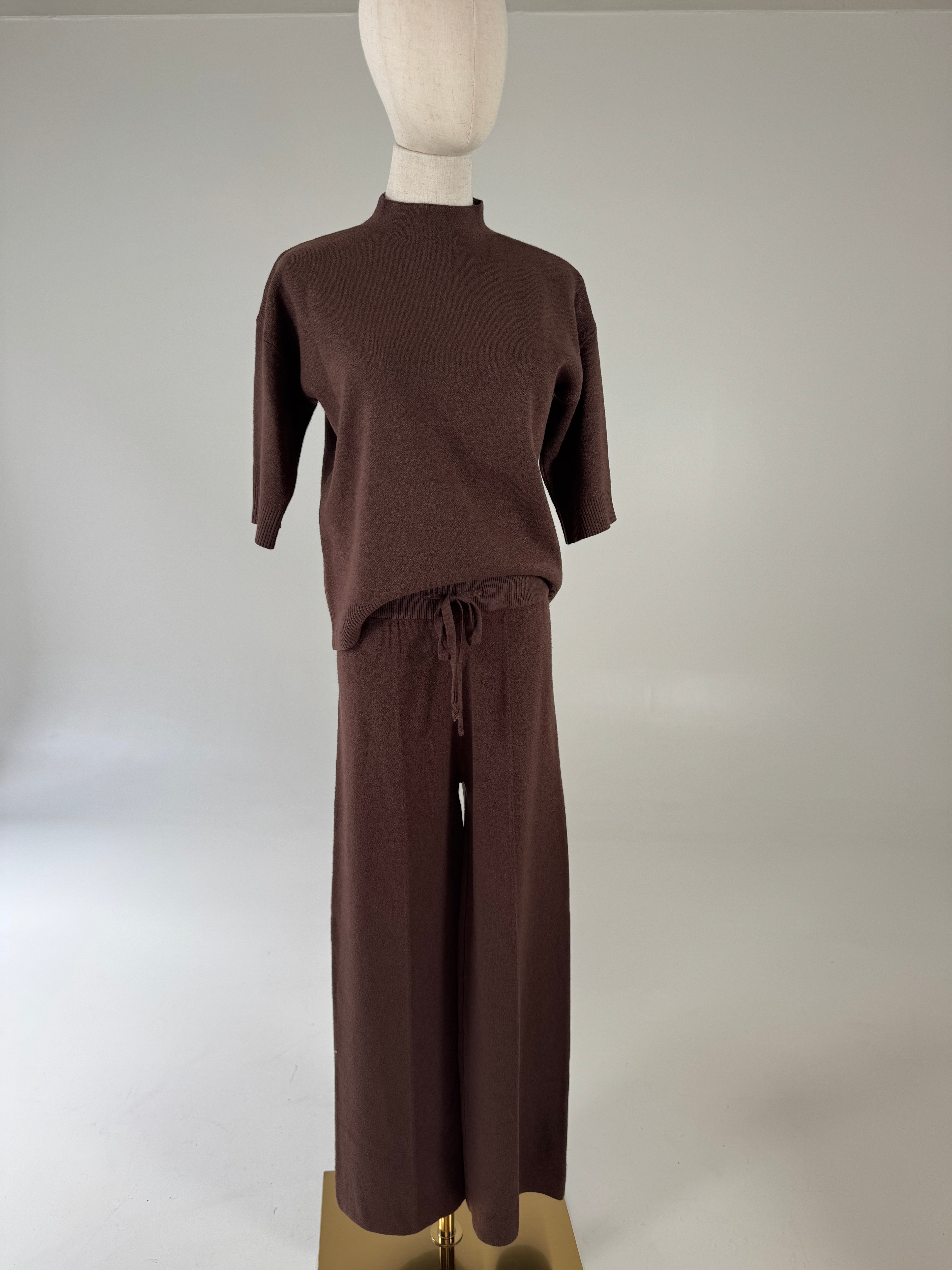 Damen Strick Set 2 Teilig Hose & Oberteil