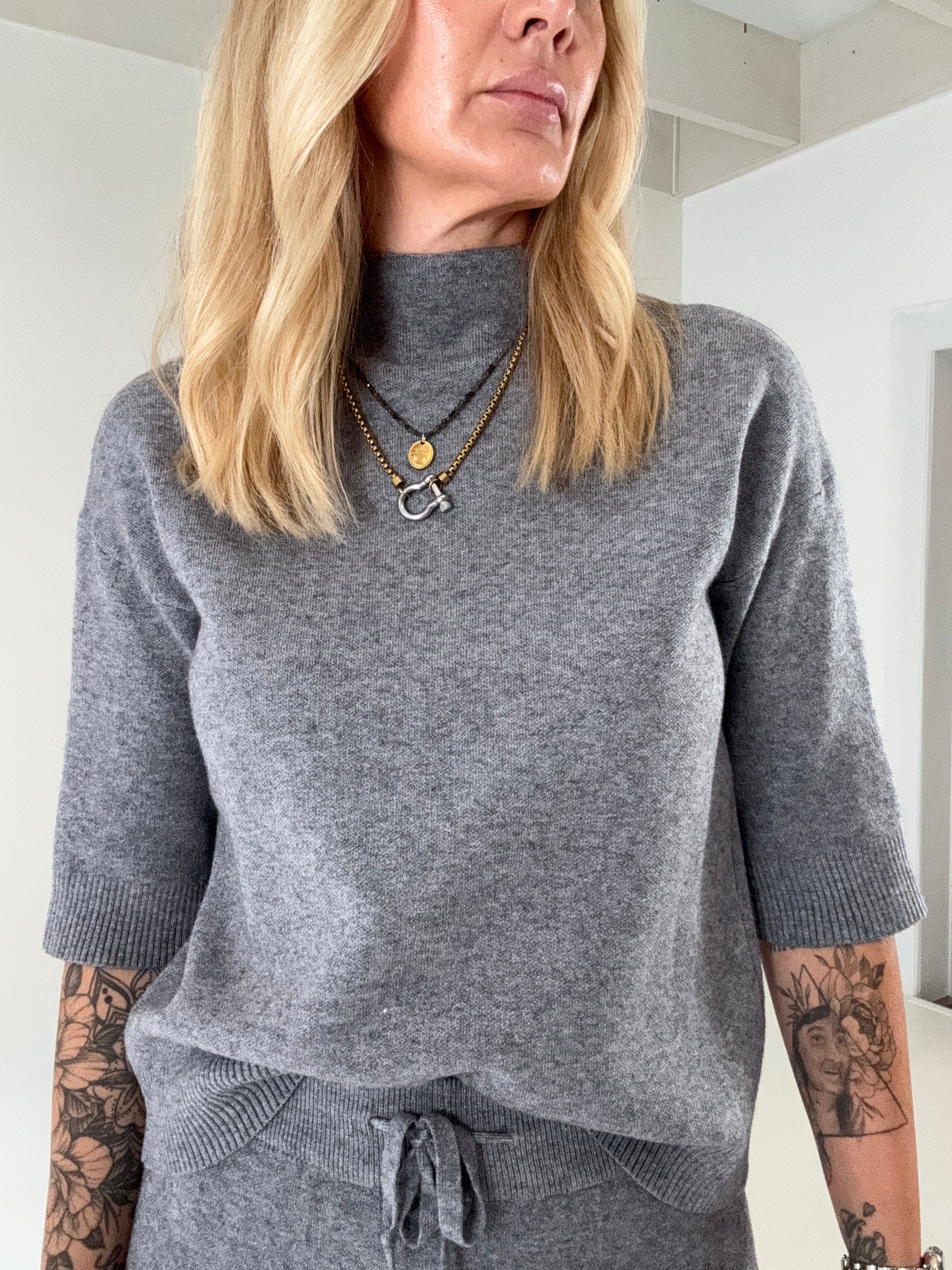 Damen Strick Set 2 Teilig Hose & Oberteil