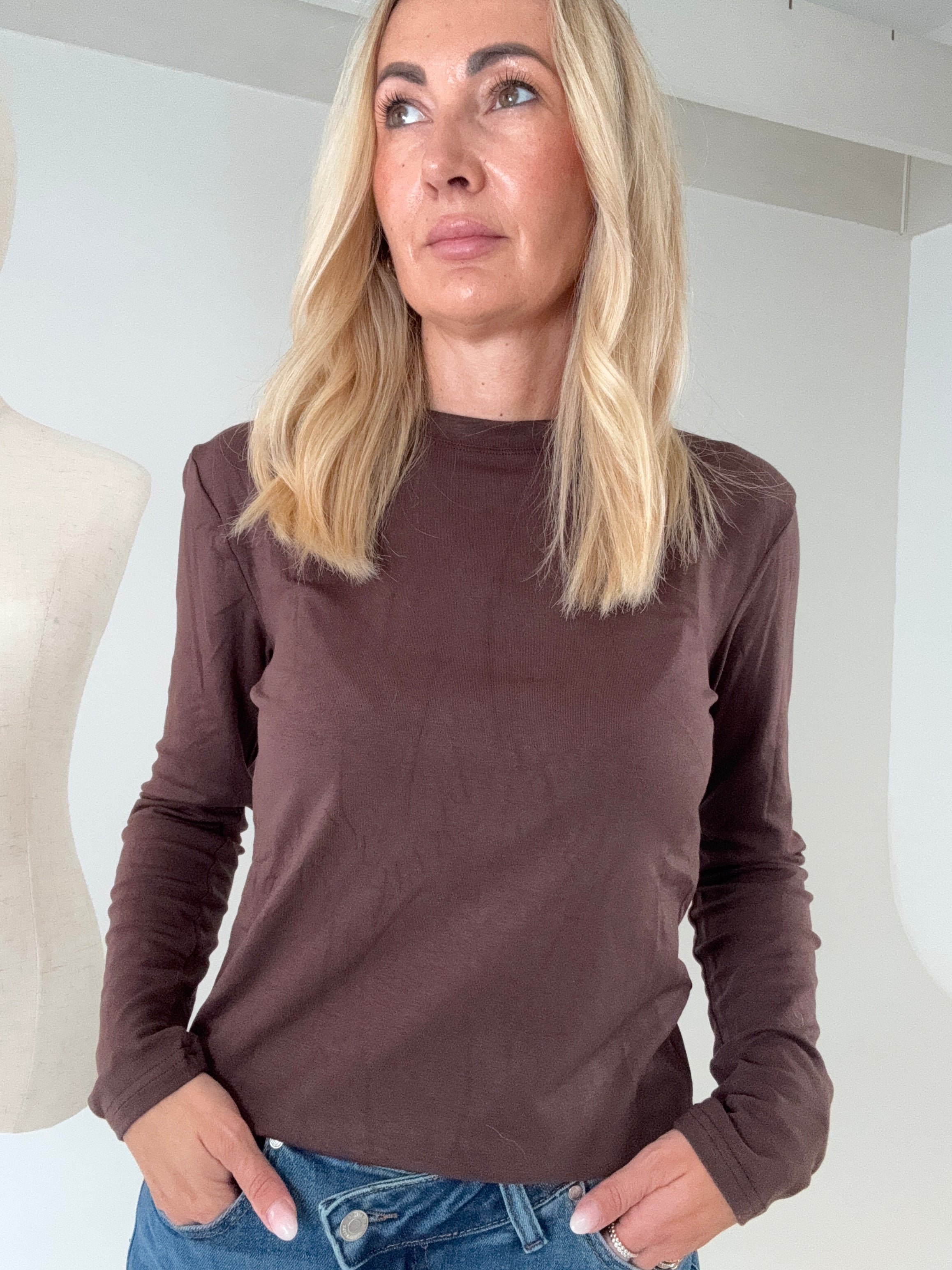 Damen Basic Longsleeve