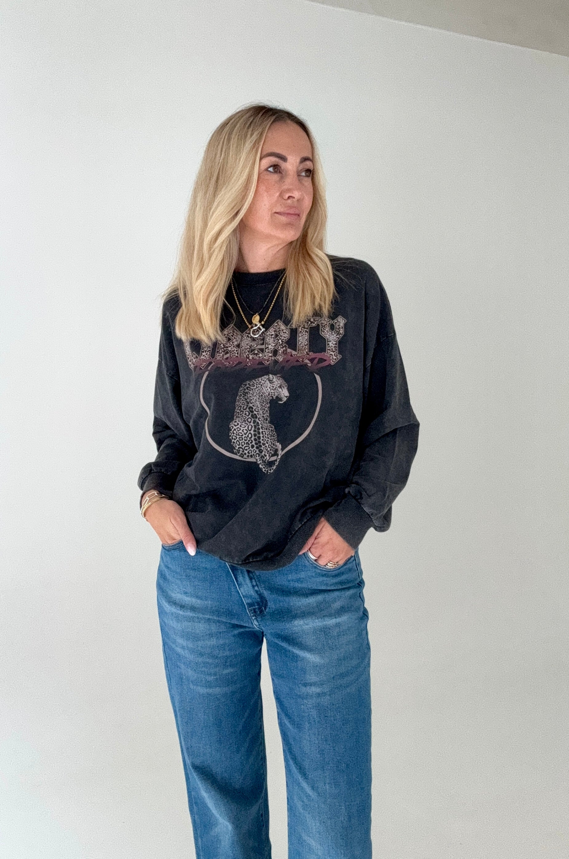 Damen Pullover mit Print Liberty