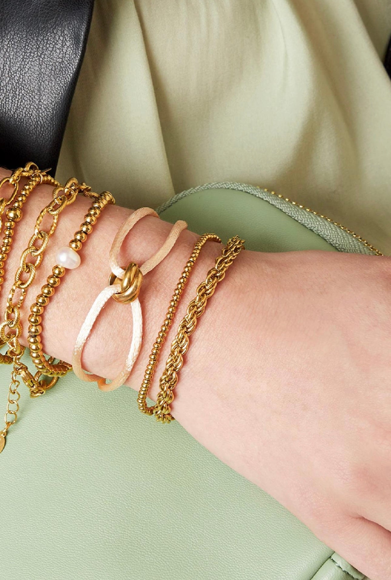 Armband Twisted Gold und Silber