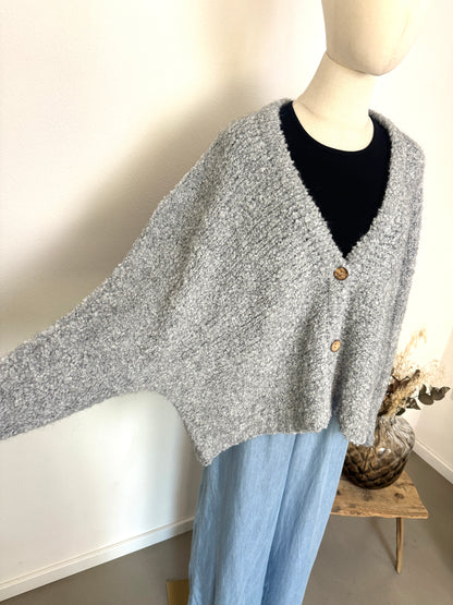 Strickjacke Oversize V Ausschnitt