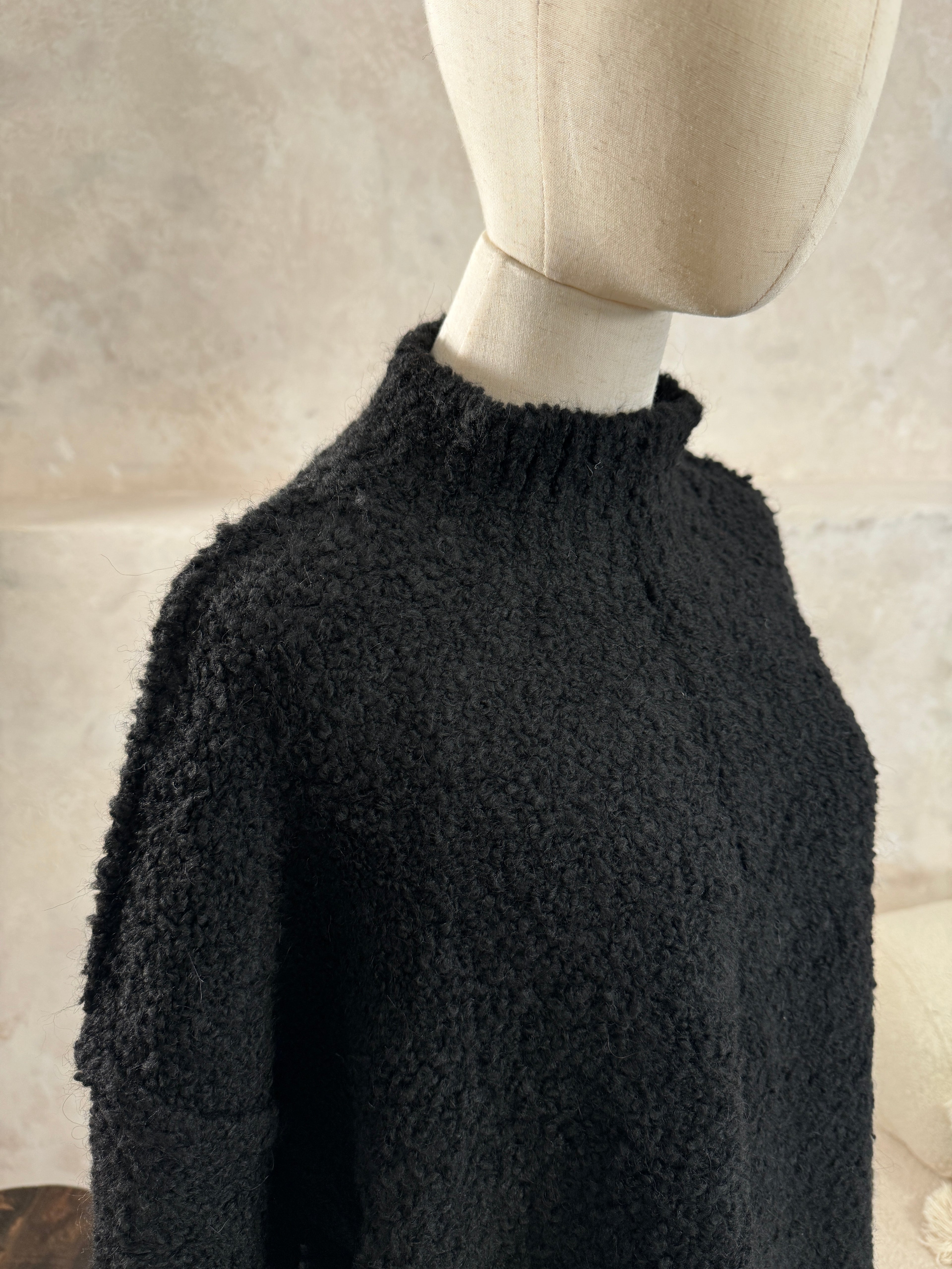 Strickpullover mit stehendem Kragen