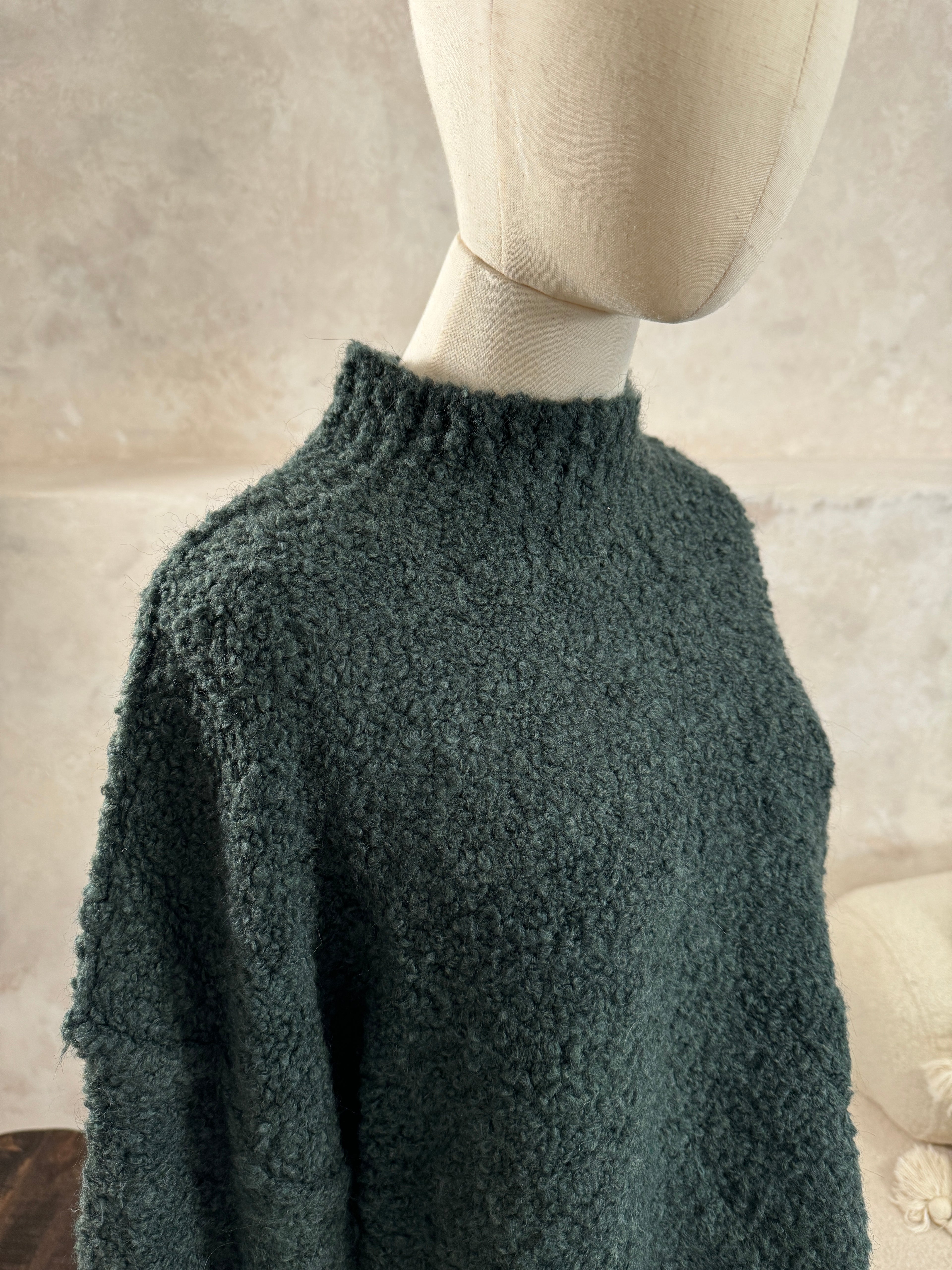 Strickpullover mit stehendem Kragen
