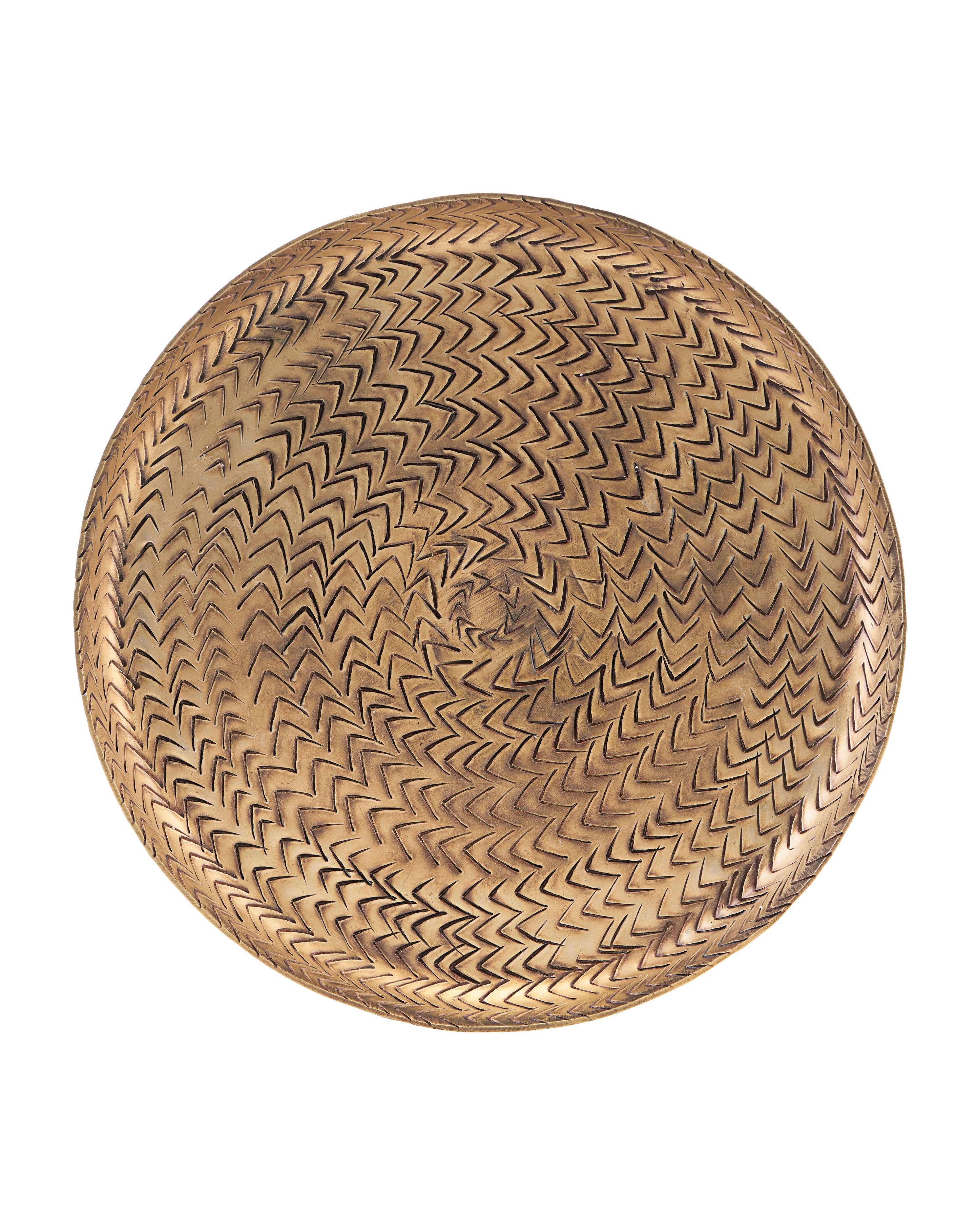 Tablett Rattan House Doctor  Gold Mittel