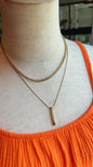 Kette Gold mit Anhänger Blatt